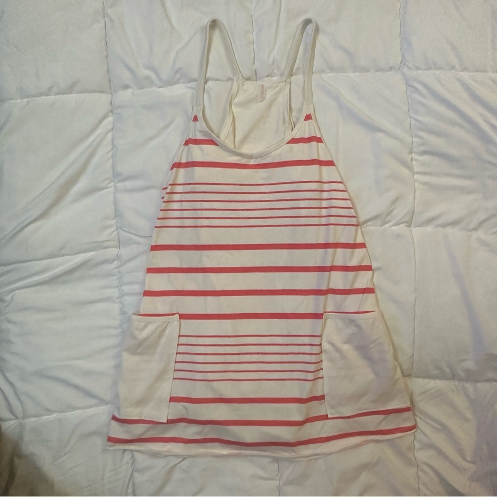 Free People FP Movement Hotshot Minidress Striped Pink & Ivory